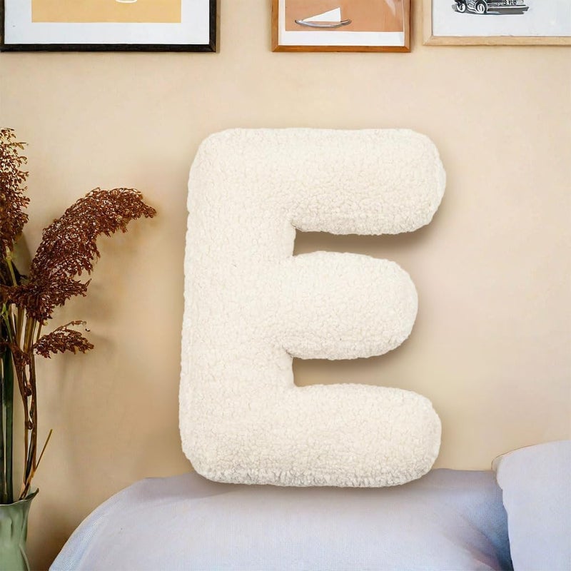 Shapeazy Letter Plush Pillow, Letter Hugging Throw Pillows, Decorative Initial Letter Shaped Throw Pillows for Bed Couch, Letter Pillows English Alphabet A to Z for Sofa Bedroom Living Room Decor (E) - Image 1